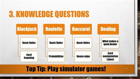 interview question and answer for onlne casino dealer